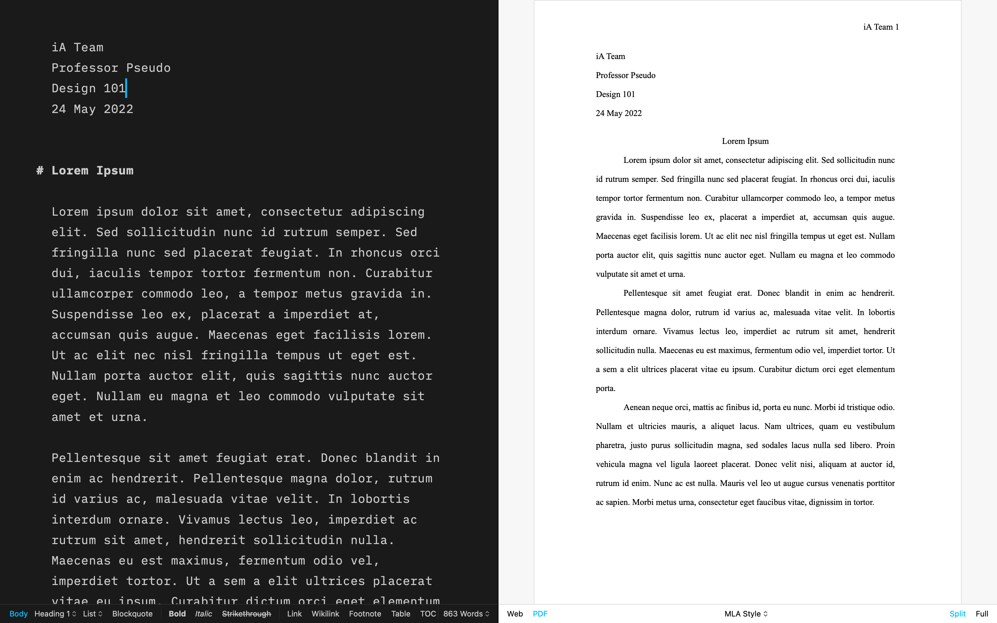 ia writer templates