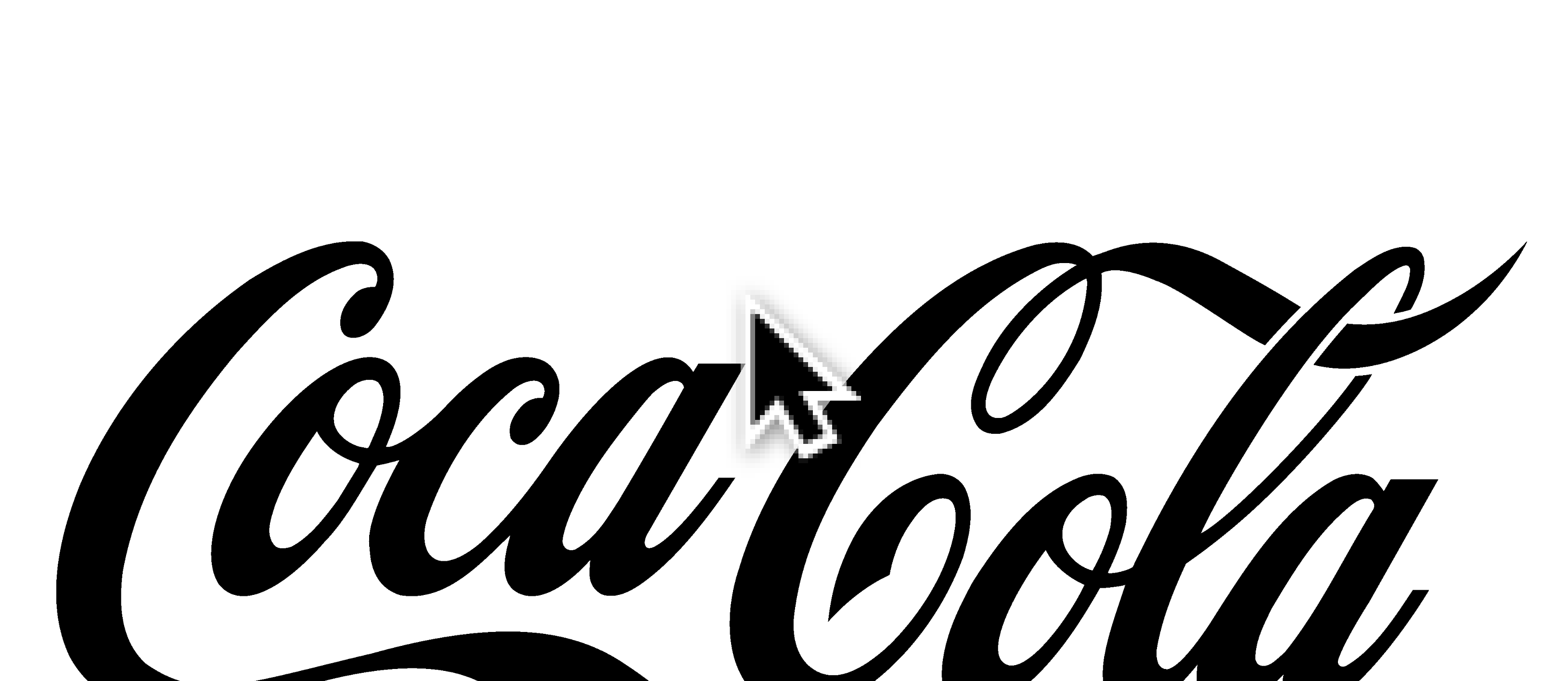 Coca-Colo logo and mouse pointer