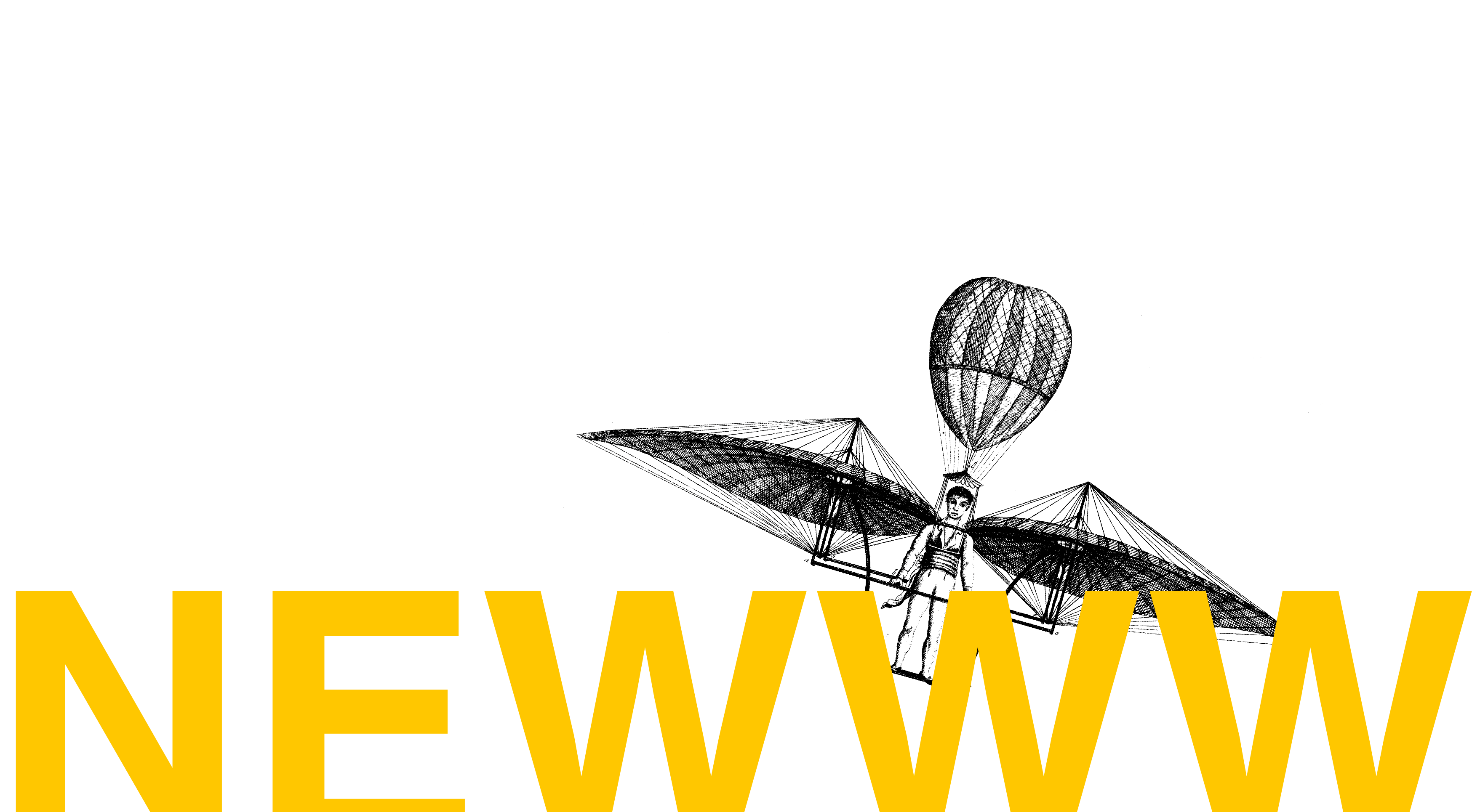 New with three WWW an oldfashioned flying-device