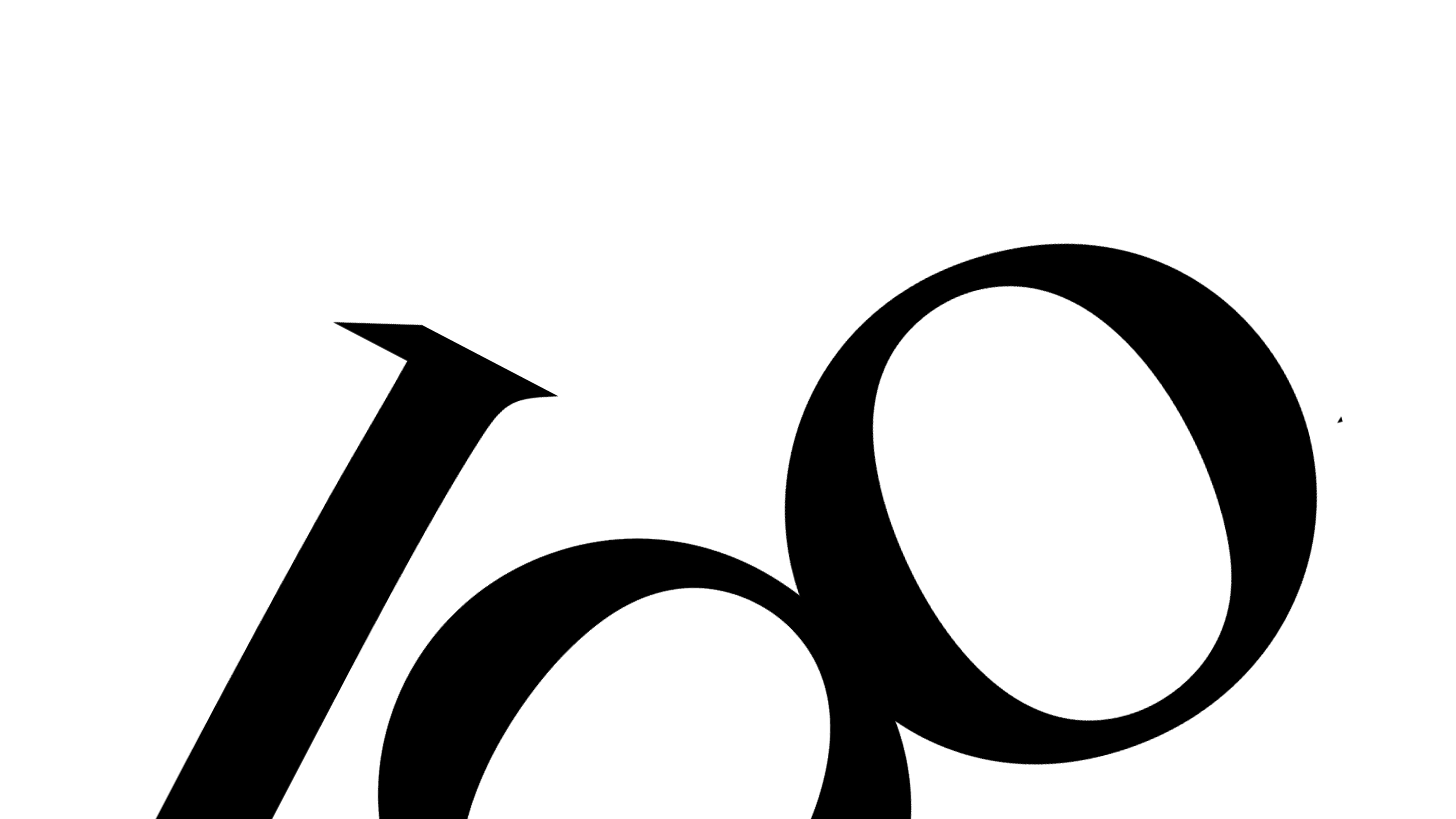100 in Google Logo type