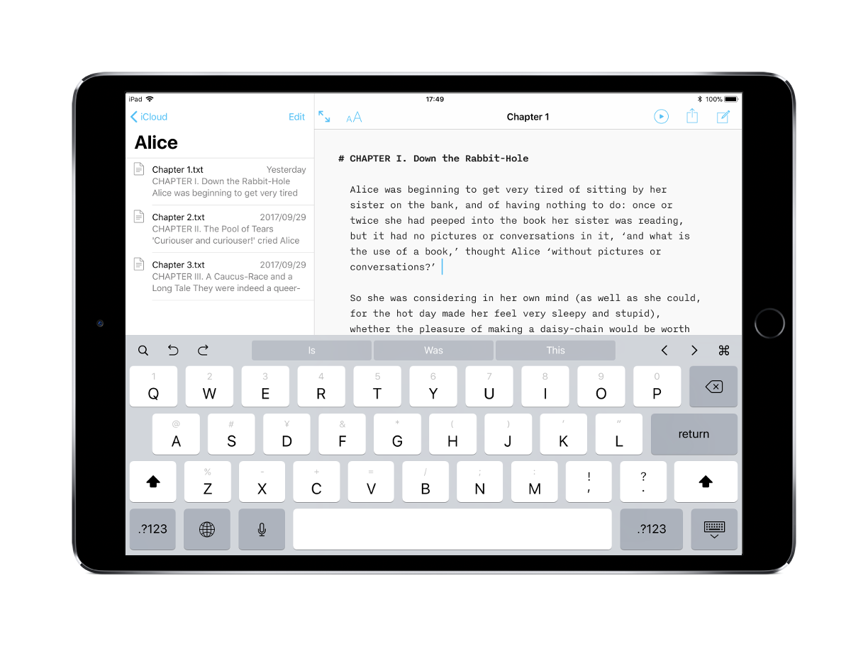 ia writer for iphone