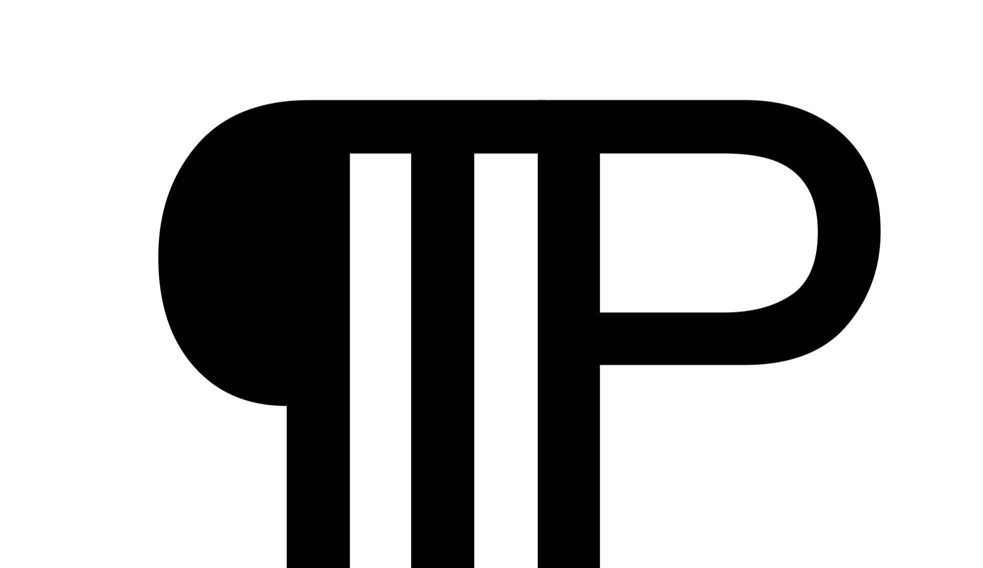 Paragraph sign (pilcrow) and capital P
