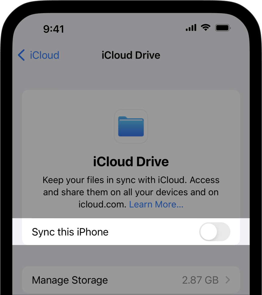 iCloud cloud storage iPhone