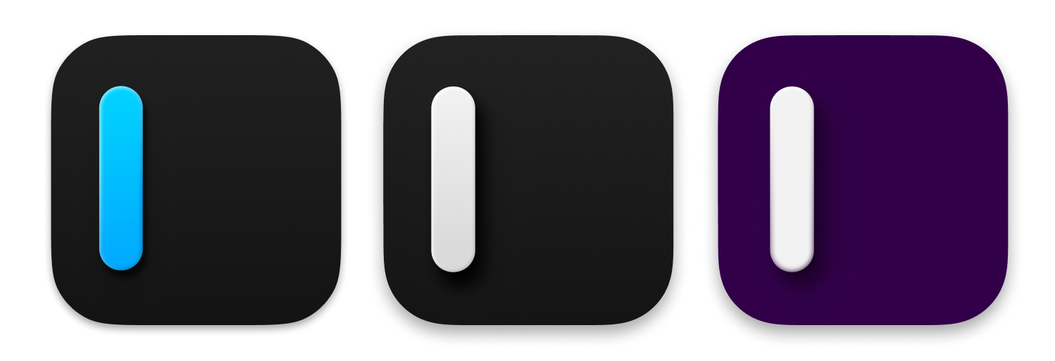 iA Writer icons with the new monochrome and spared out dark versions for iOS