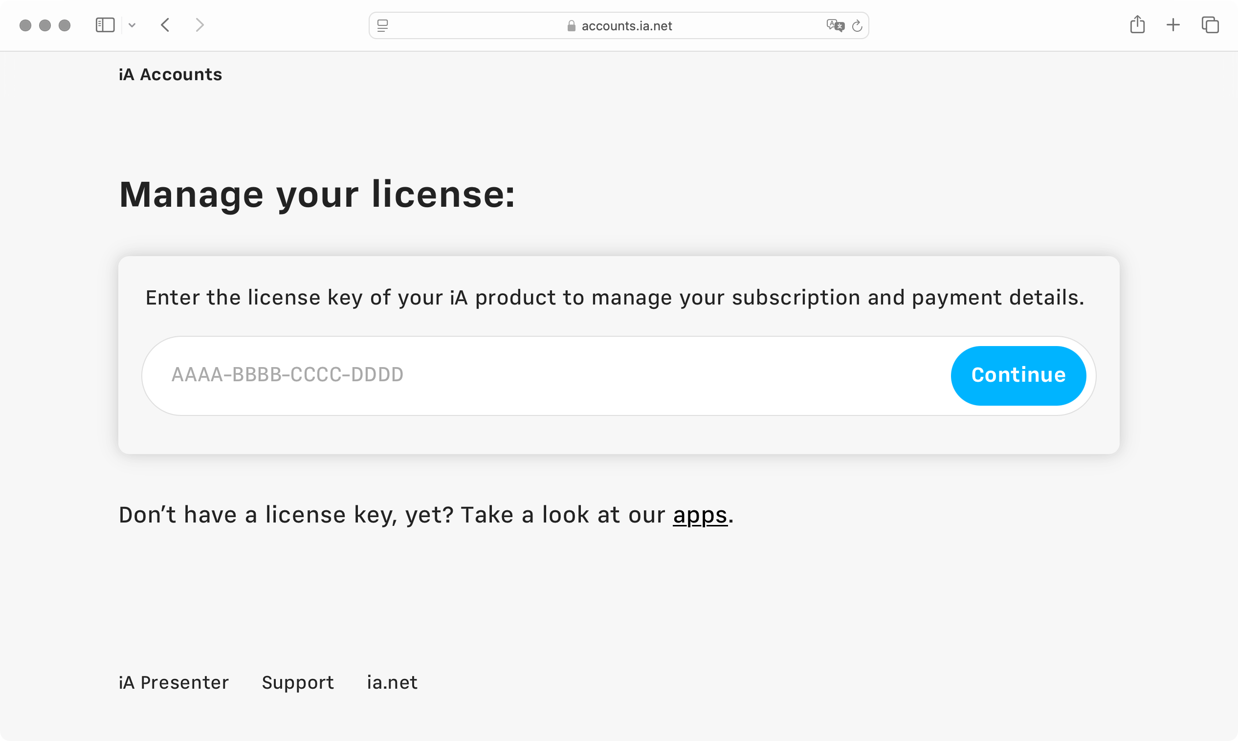 iA Presenter Purchase and Payments