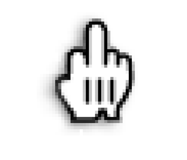 The middle finger as mouse pointer