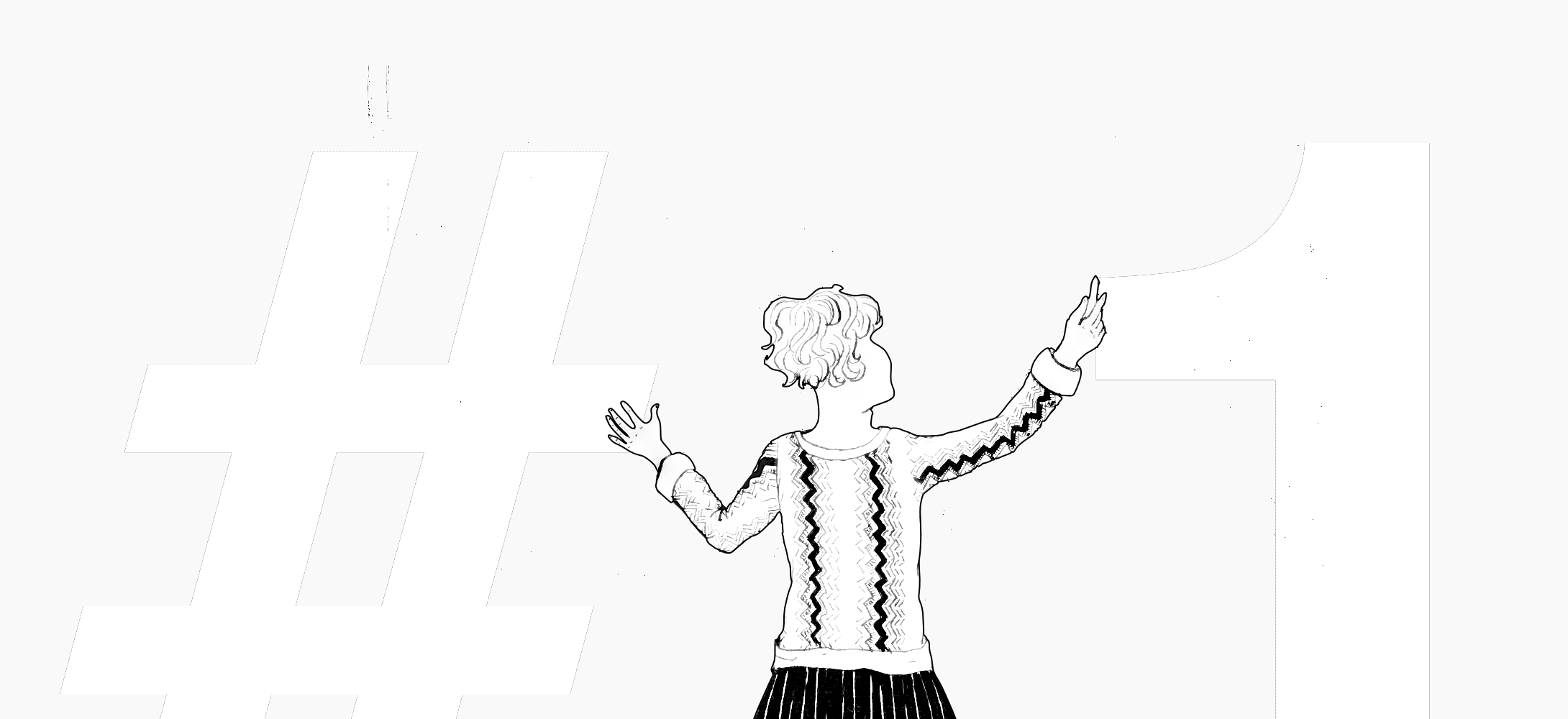 #1, girl drawing on black board