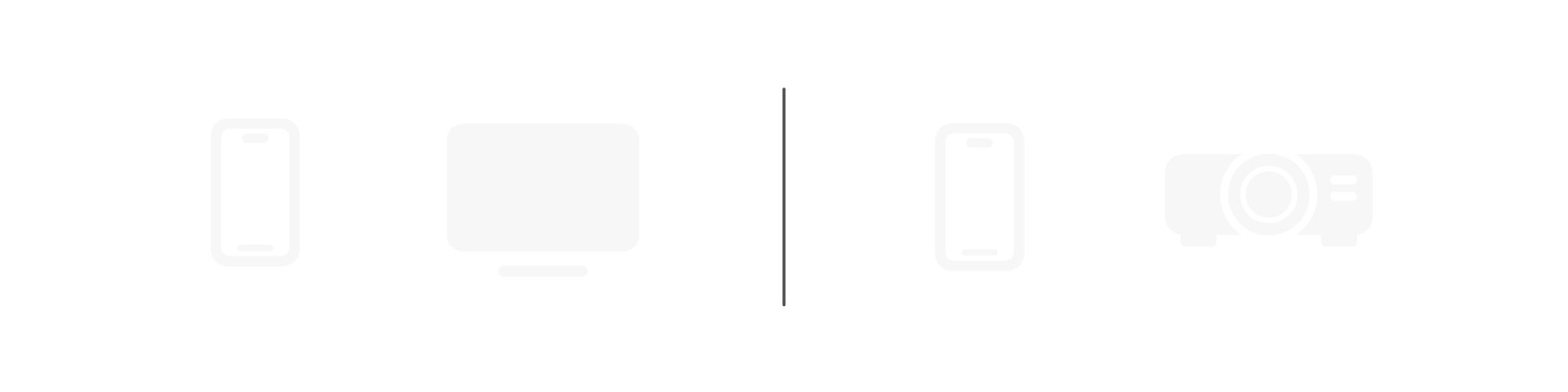 Icons representing wired connections for iPhones.