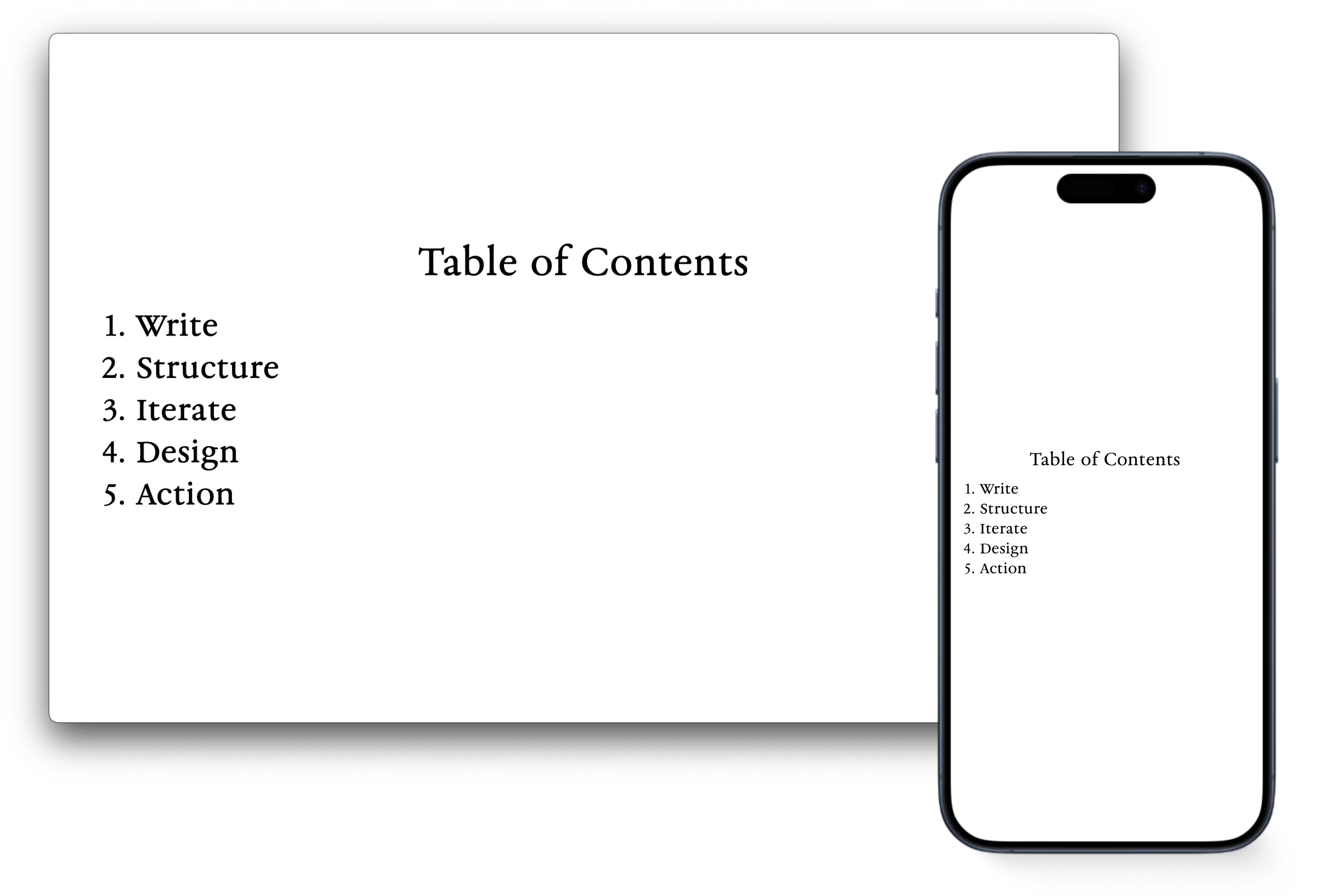 Table of Contents Desktop Mobile Garamond