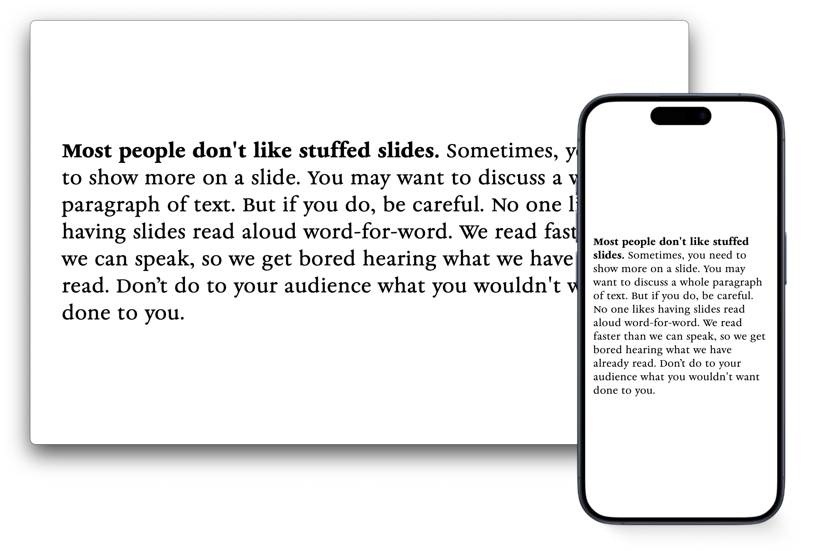 Textslide Mobile Desktop Garamond