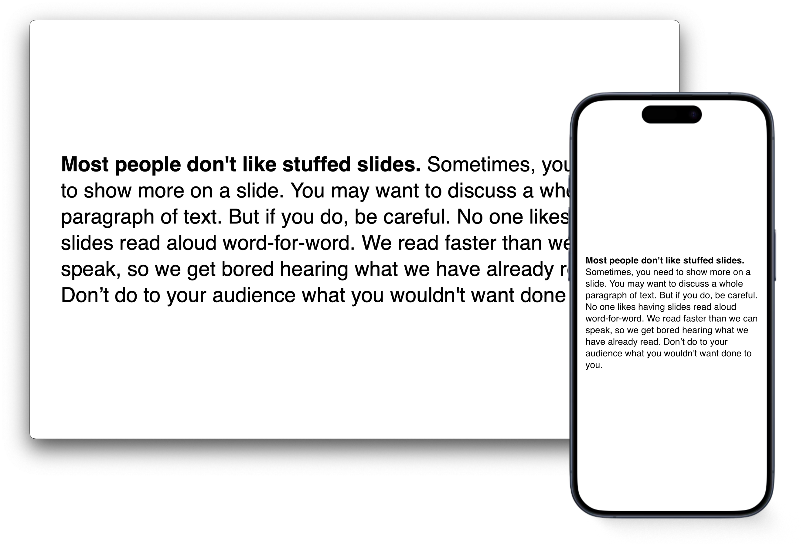 Textslide Mobile Desktop