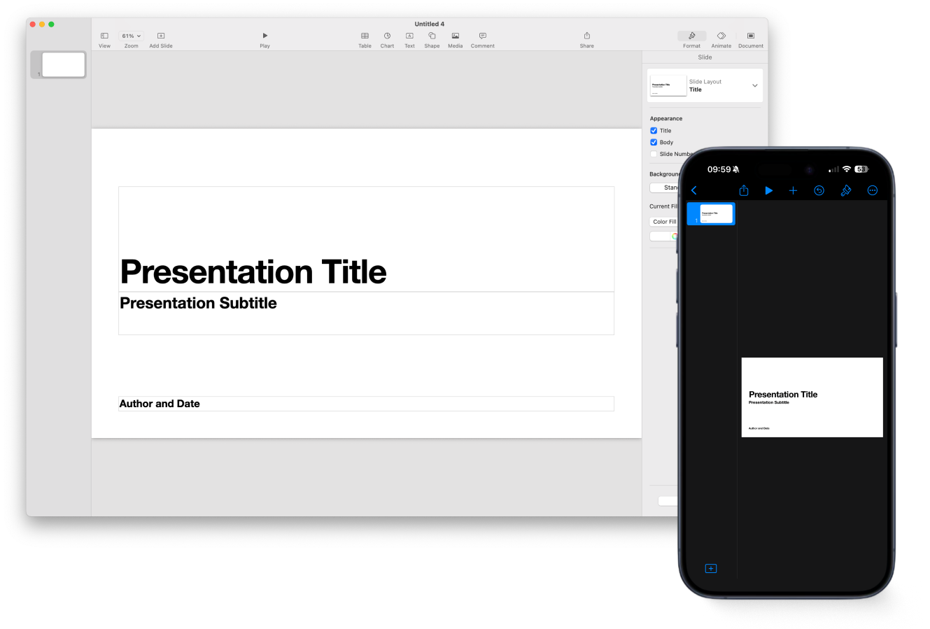 Keynote Black and White Theme