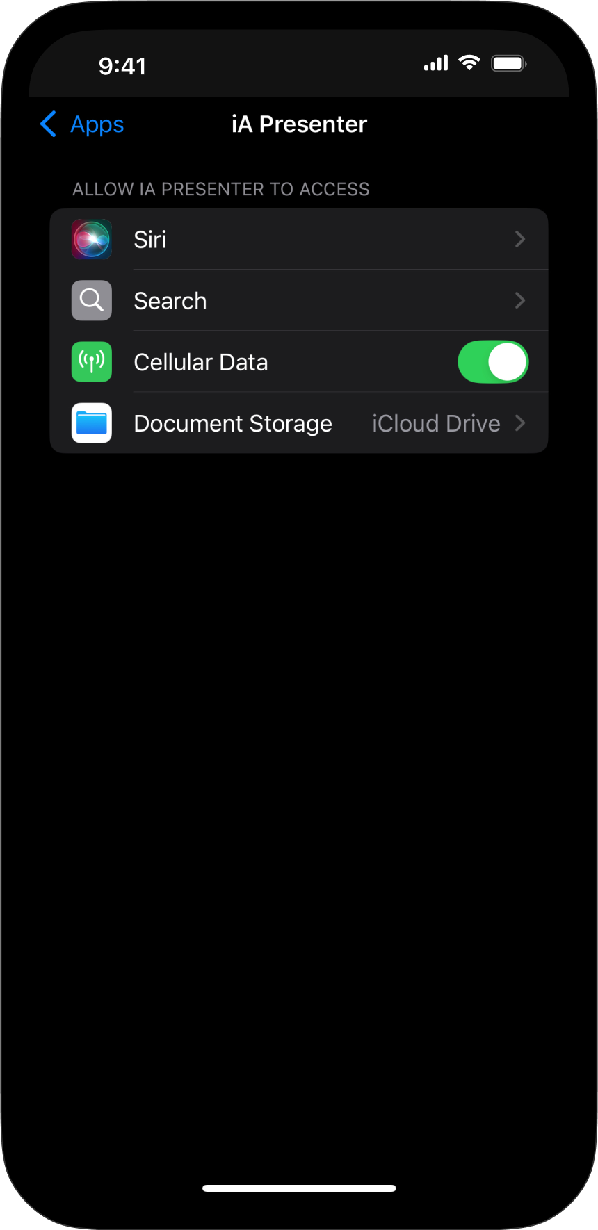 Screenshot of the More Settings Menu Settings options