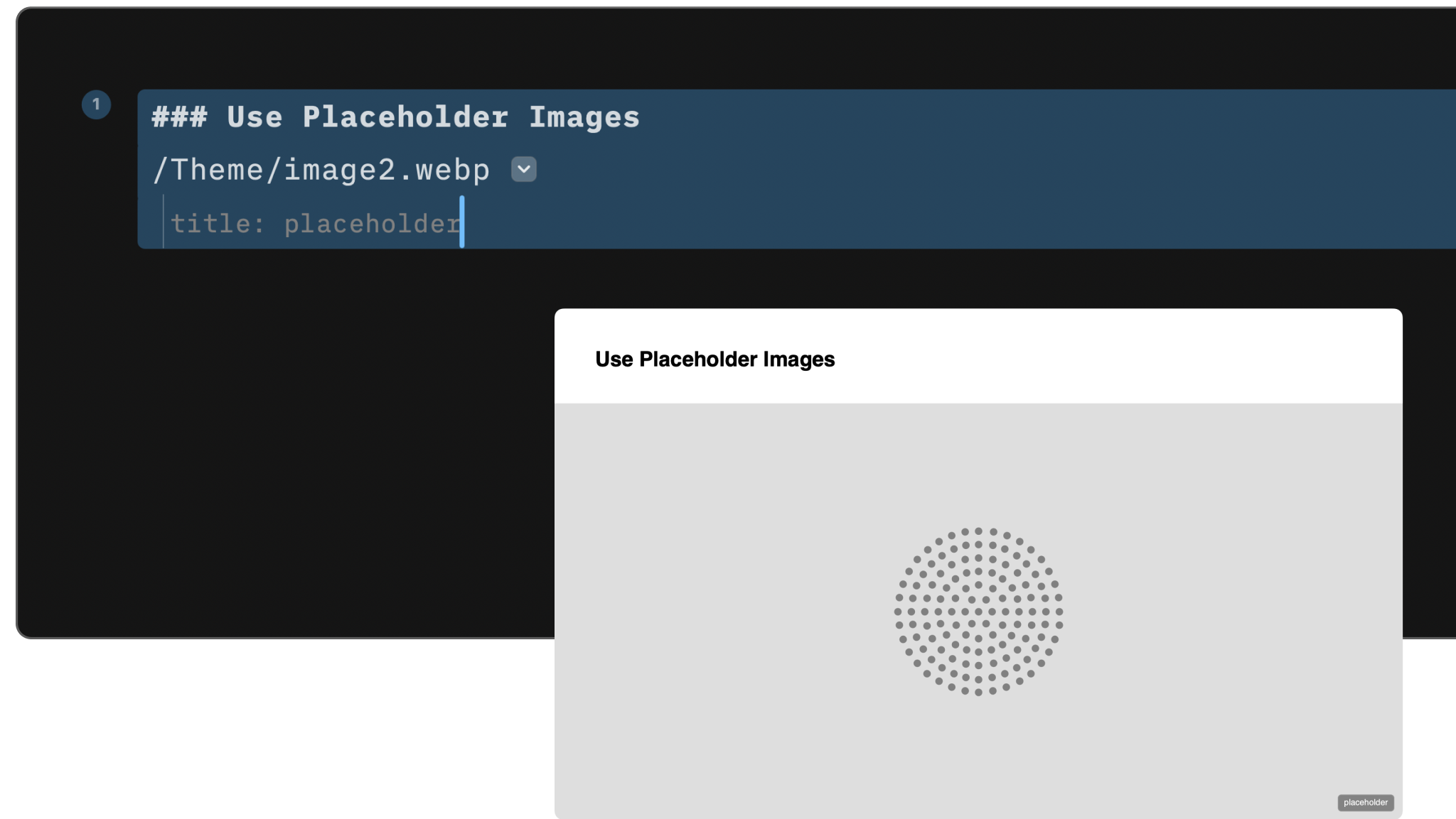 Both the title and the image share the same cell