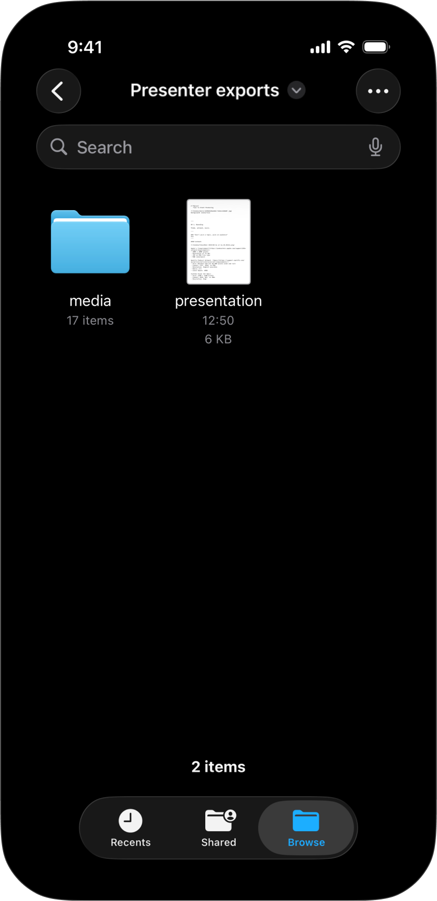How Markdown export look in the iOS Files