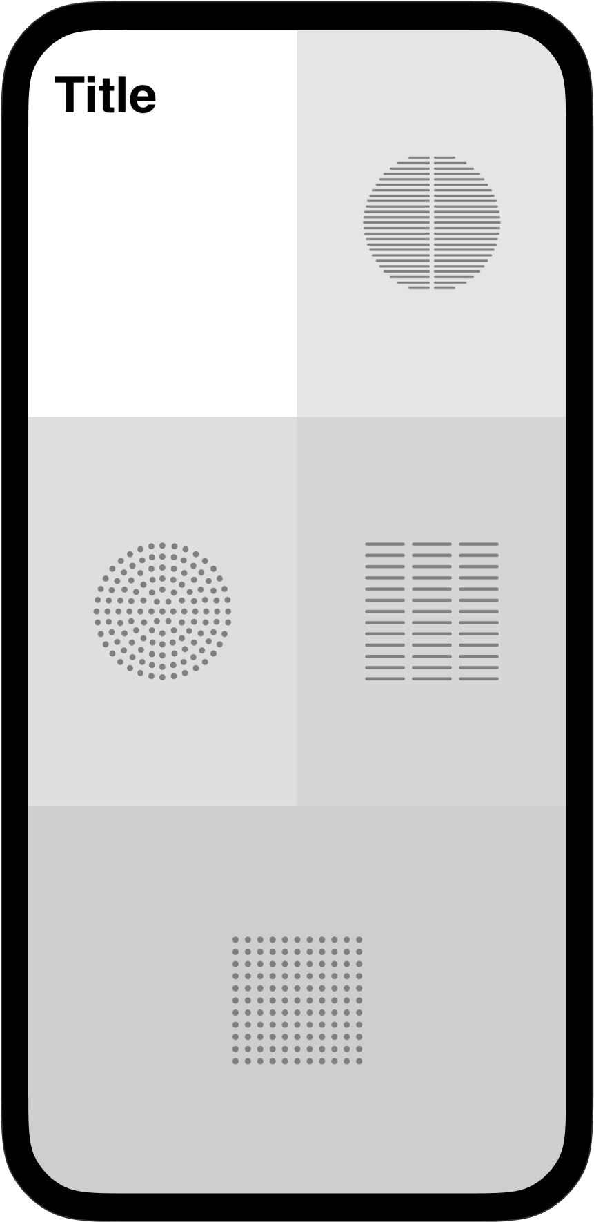 In Presentation Mode, the elements are rendered as a grid