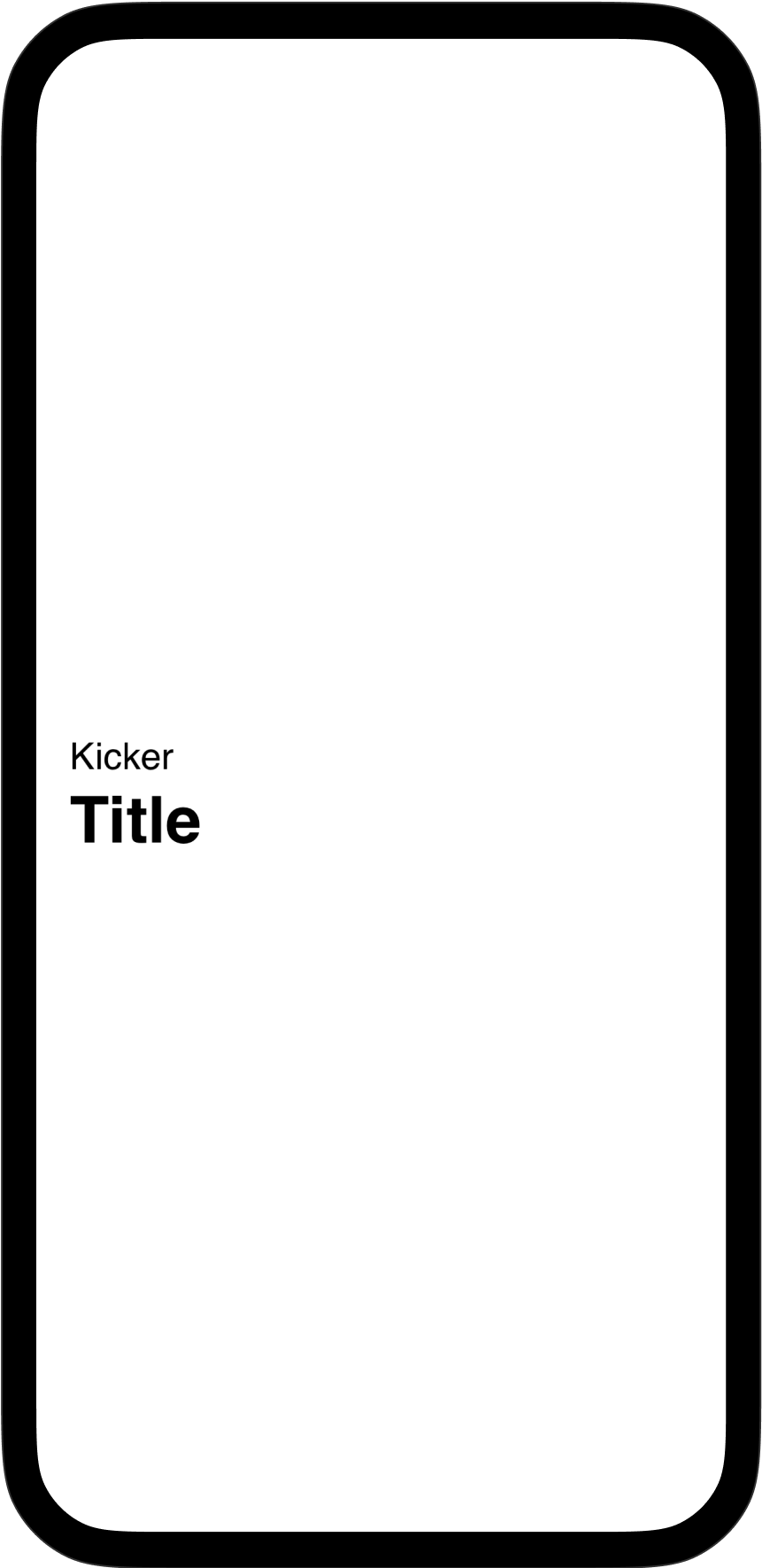A slide with a title and a kicker on top of it.