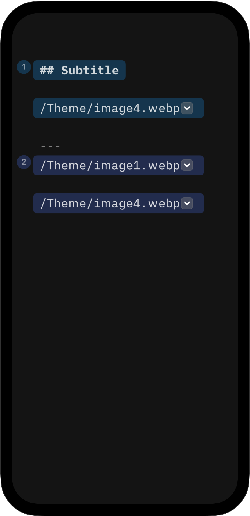 Both elements are arranged horizontally in Presentation Mode.