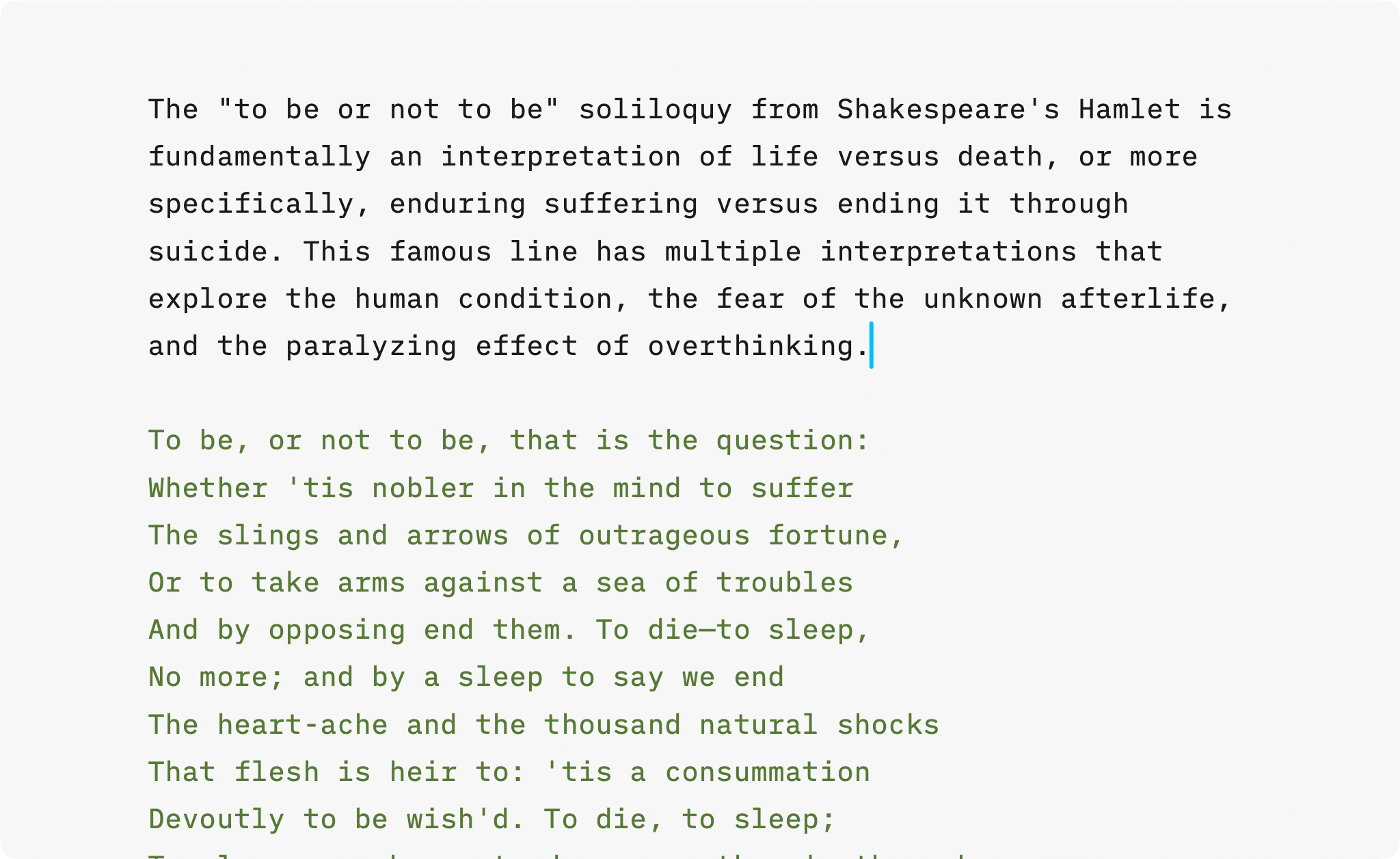iA Authorship human (Shakespeare)
