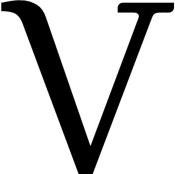 Capital V., from the Aquila typeface