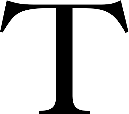 Capital T., from the Berthold Caslon typeface