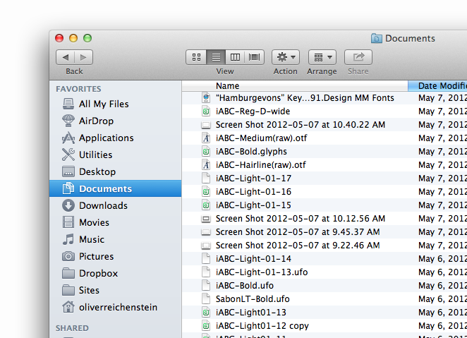 mac os list files in folder