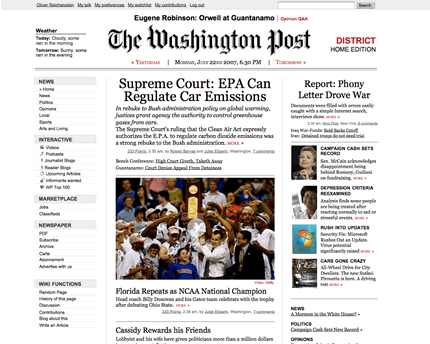 Washington Post Redesign a Wiki