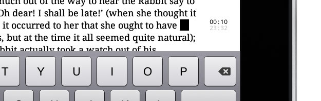 Reading time in the first release of iA Writer for iPad