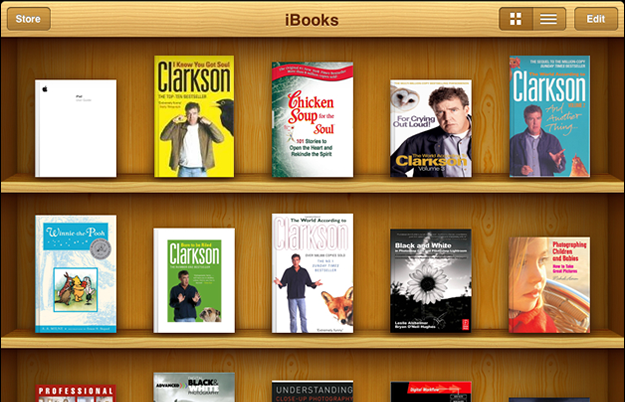 The bookshelf metaphor in iBooks