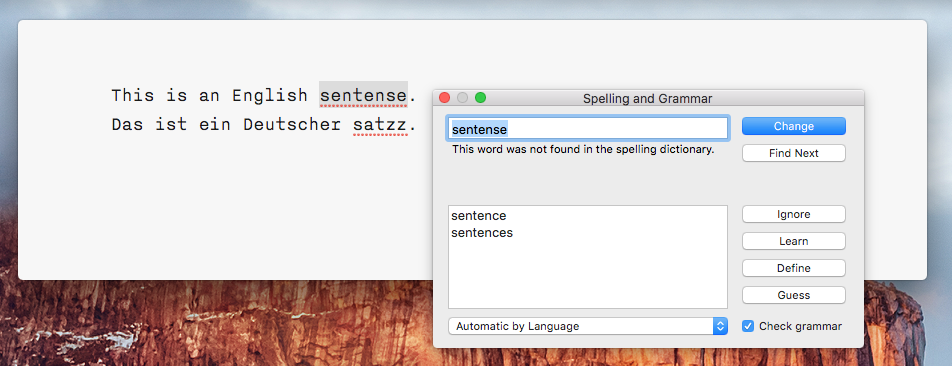russian spell check for mac sierra