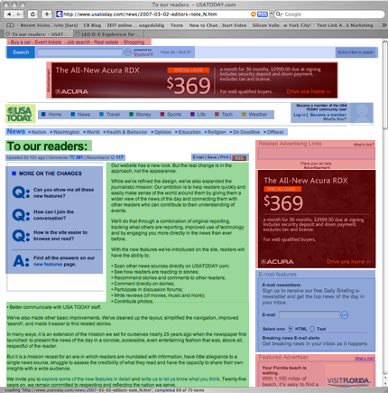 USA Today redesign elements