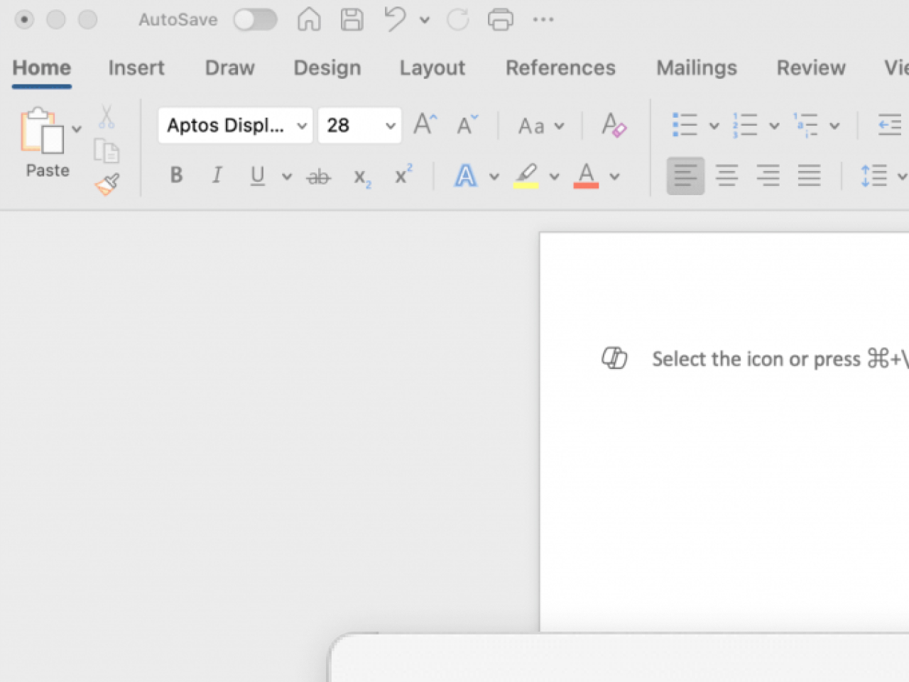 MS Word for Windows screen showing more refined formatting bar.